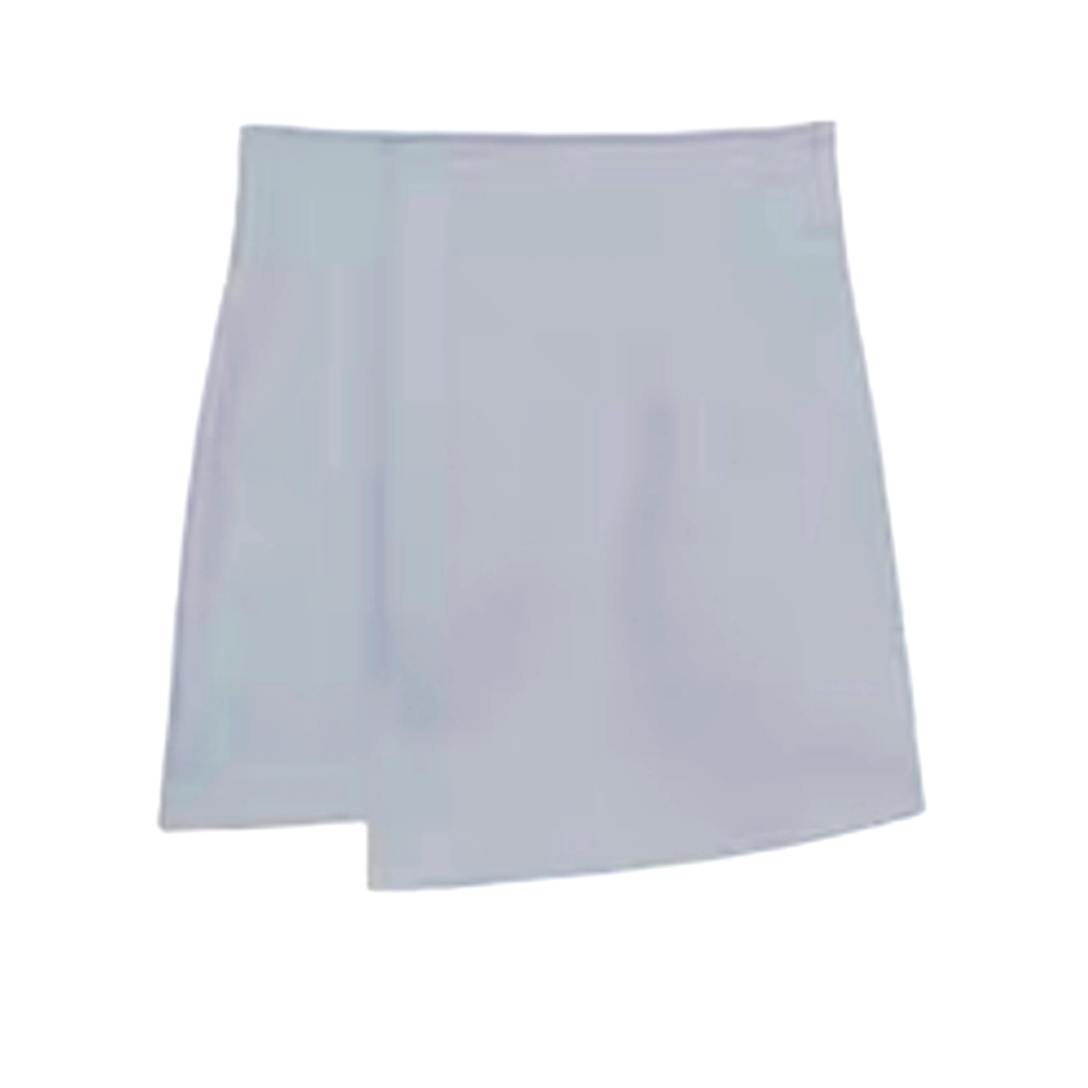 Grayish blue asymmetrical pencil skirt